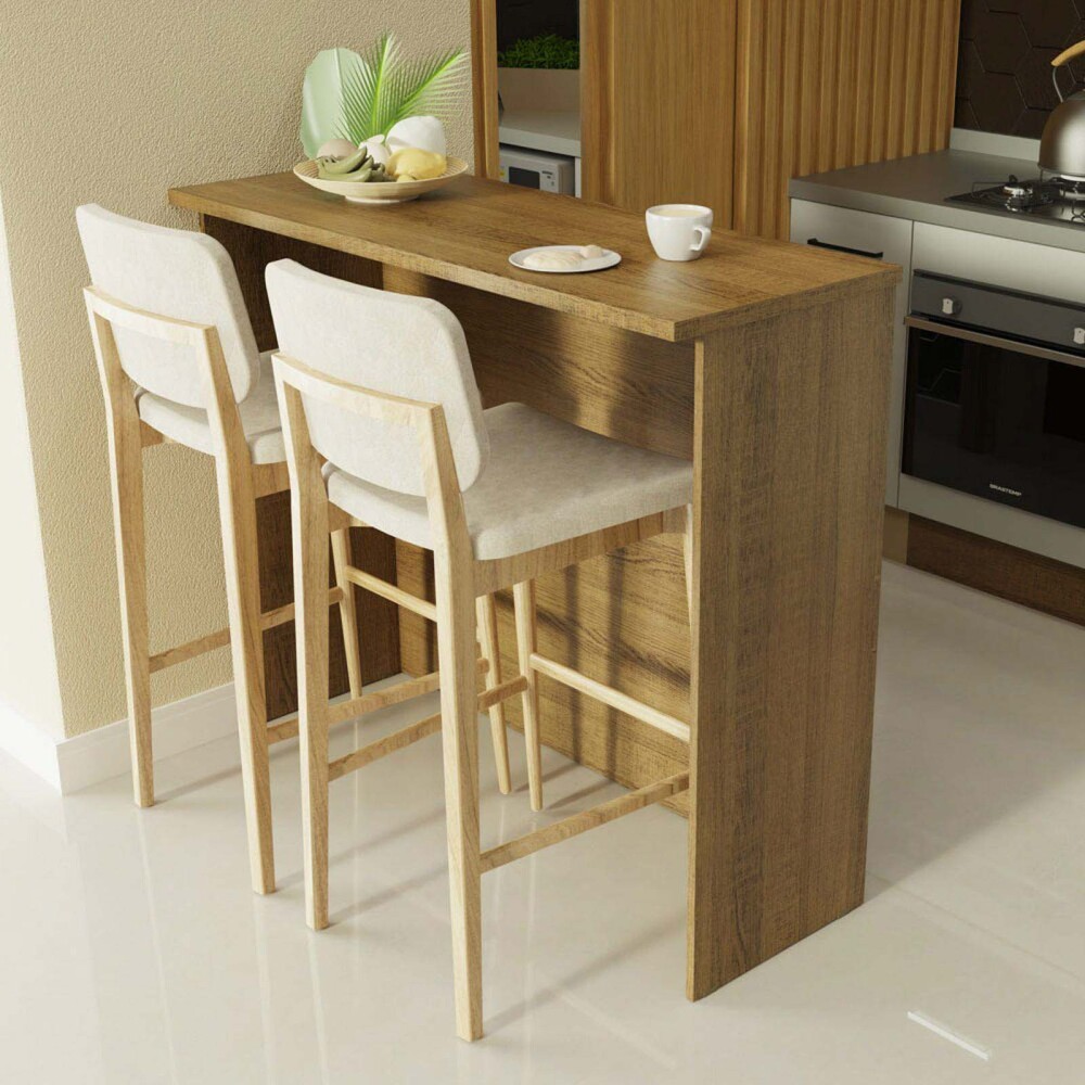 BARRA/ISLA 120 CM MDP MARRON LUX