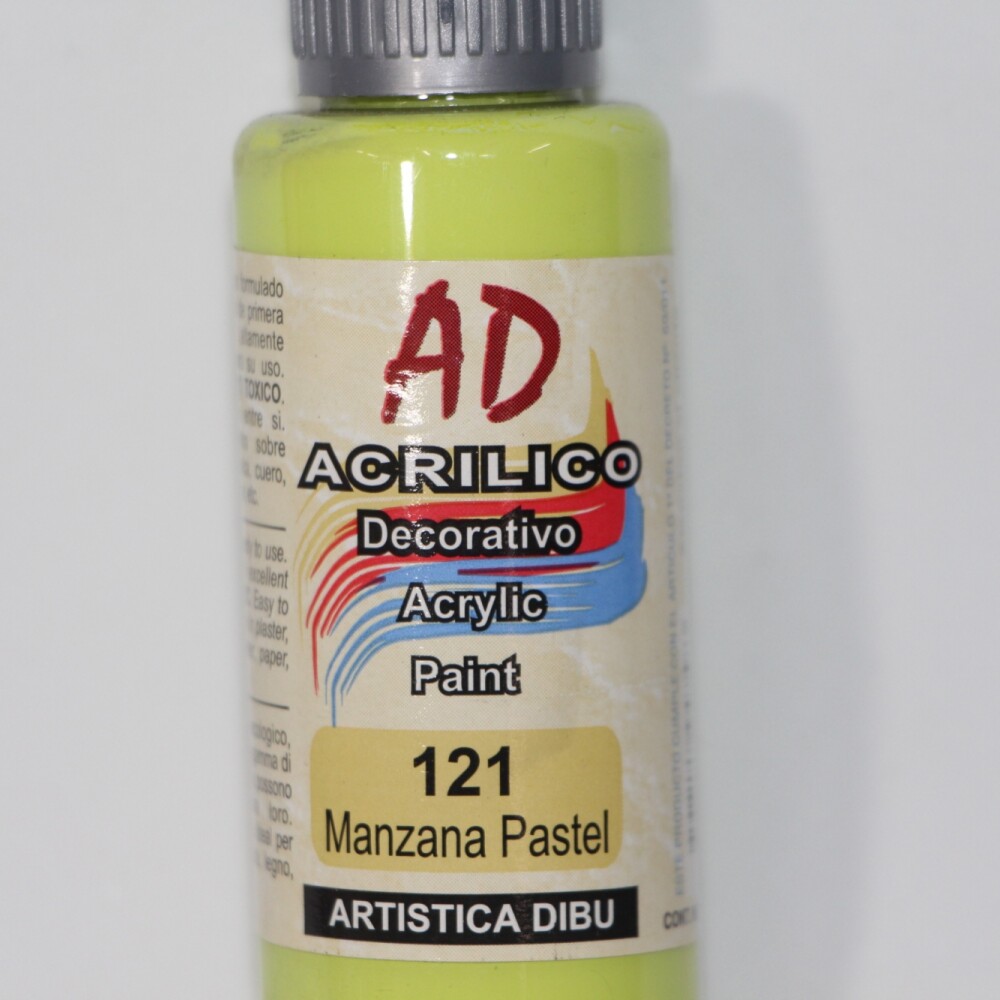 PINTURA ACRILICA ARTISTICA DIBU 60 ML. DIFERENTES COLORES COLOR MANZANA PASTEL 121