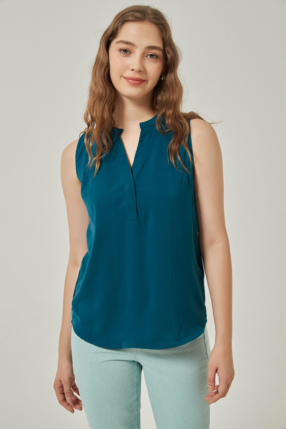 Musculosa Dolly Verde Azulado