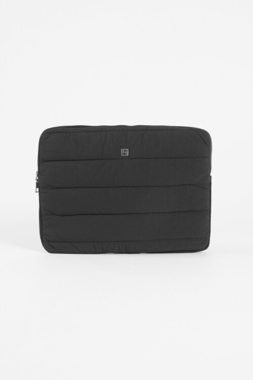 Estuche porta laptop pespunte negro