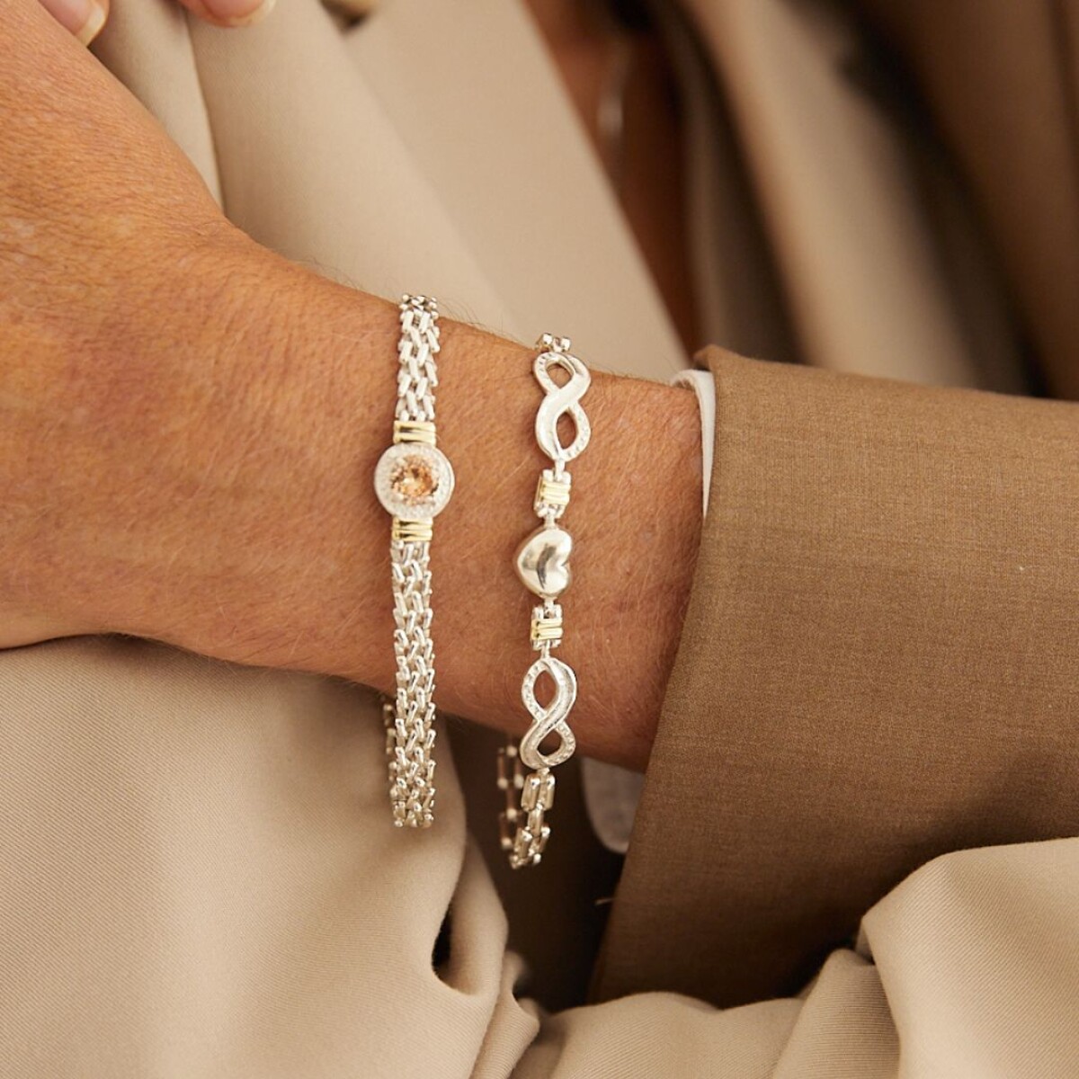 Pulsera Venecia - Plata y Oro 