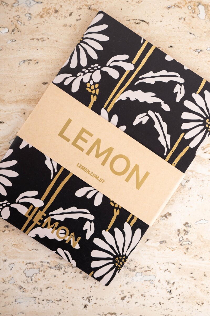 Notebook Print Flores Negro