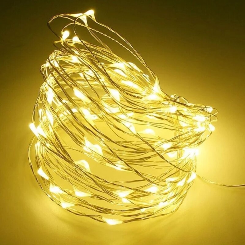 Guirnalda Guia Luz Navideña Calida 25 Luces 2.4m Pilas Aa Guirnalda Guia Luz Navideña Calida 25 Luces 2.4m Pilas Aa