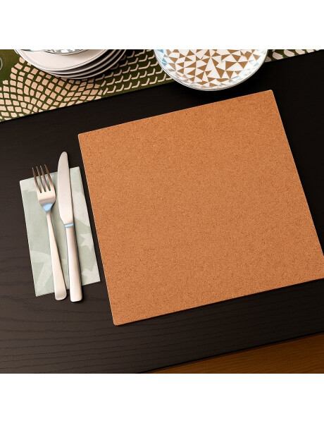 SET 4 INDIVIDUALES CORCHO 35x25CM MARRON SET 4 INDIVIDUALES CORCHO 35x25CM MARRON