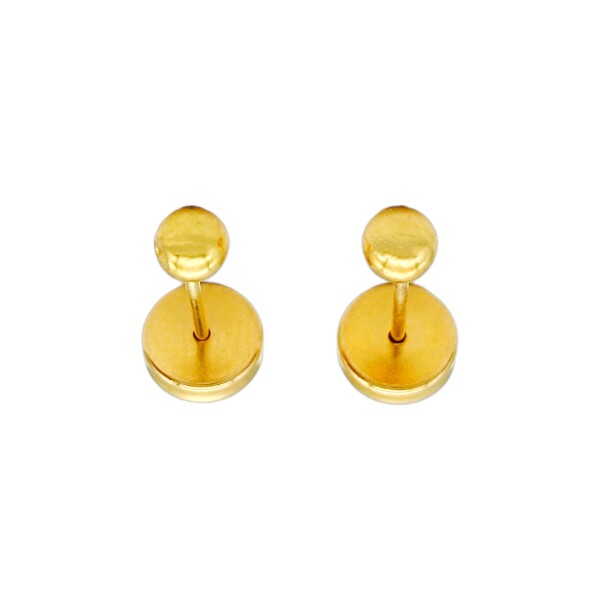 Abridores Bolita-Oro 18k-Sin piedra-AB9541 sinpiedra