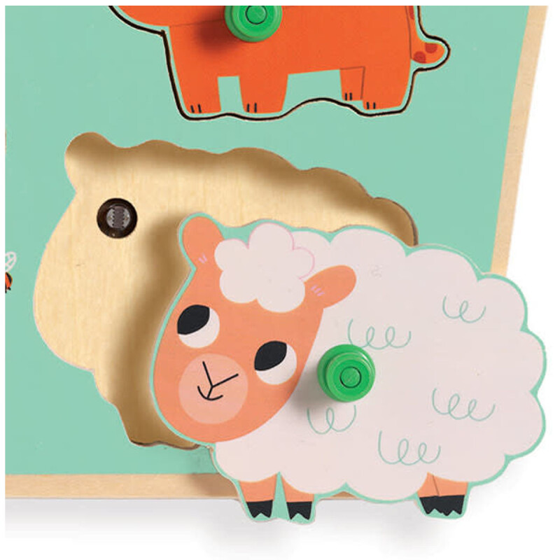 Puzzle sonoro de Djeco Guau Guau Animales de la granja Puzzle sonoro de Djeco Guau Guau Animales de la granja