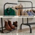 Perchero Para Ropa Doble Percha Metal Organizador con Estante Imback Color Negro Perchero Para Ropa Doble Percha Metal Organizador con Estante Imback Color Negro