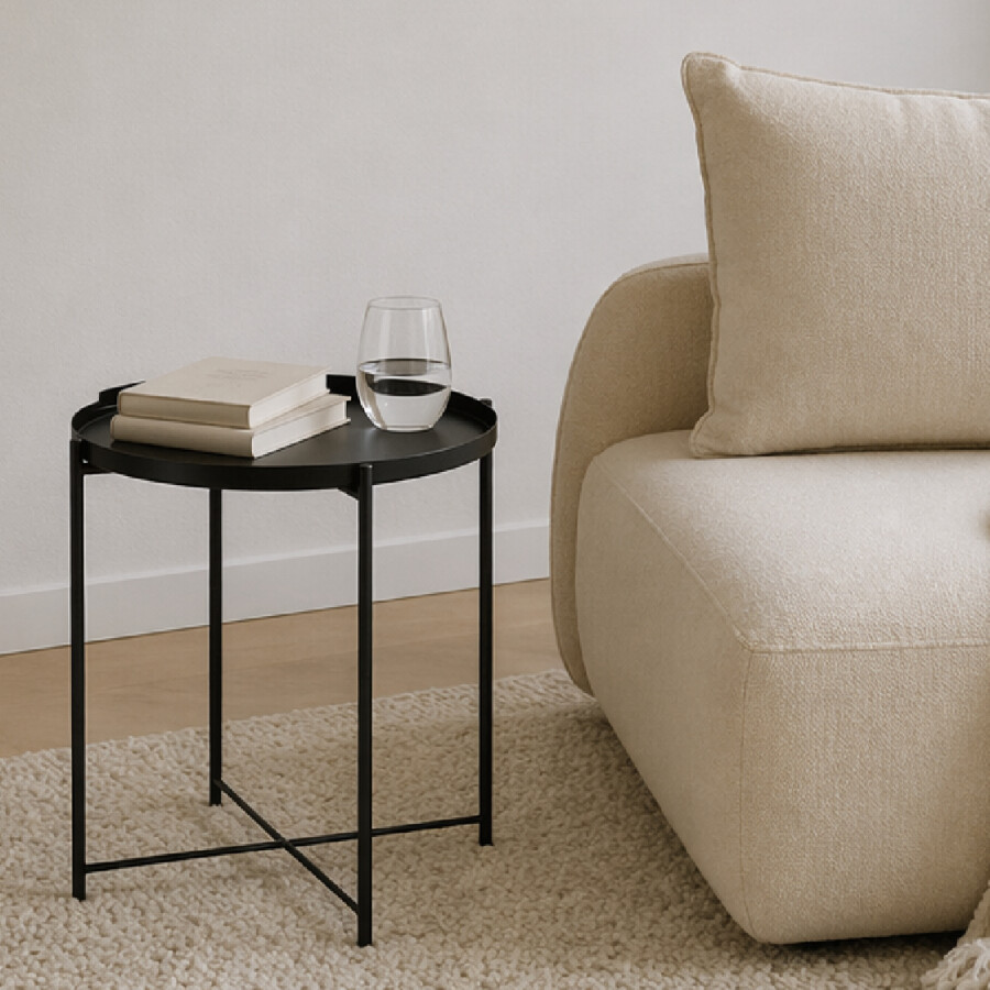 Mesa Baja Tray - Bandeja Extraible - Chica Negro