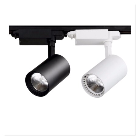 Spot de riel tracklight led 30w Luz Fría 6000K, 2 vías Negro