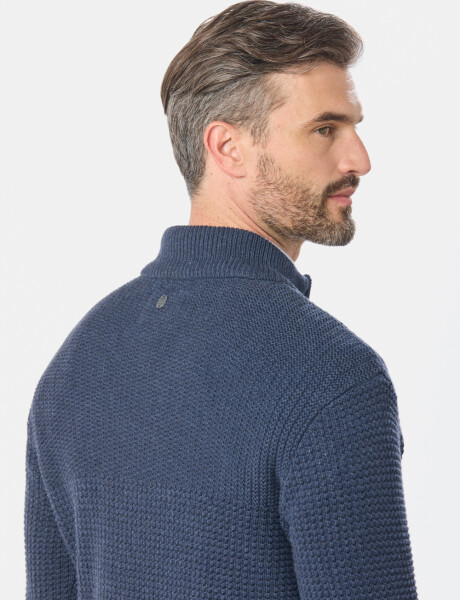 BUZO TEJIDO MEDIO CIERRE CON ESTRUCTURA Piedra