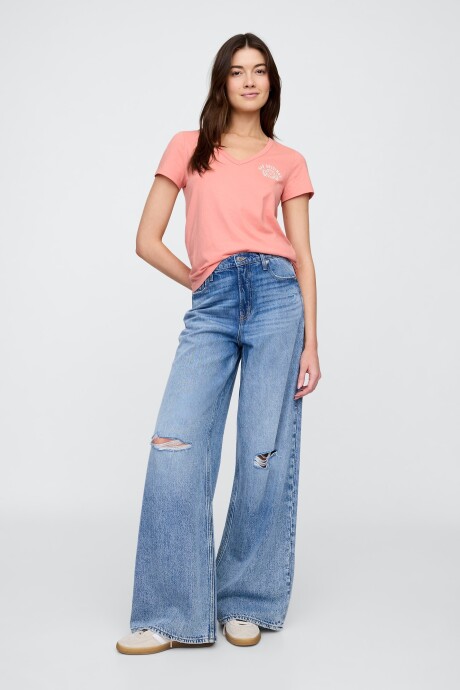 Remera Gráfico Manga Corta Mujer Tea Rose