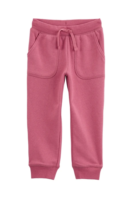 Pantalón de algodón con felpa, rosado Pantalón de algodón con felpa, rosado