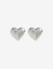 Aros Pasantes Metal Aros Pasantes Corazón - Plateado Rodio