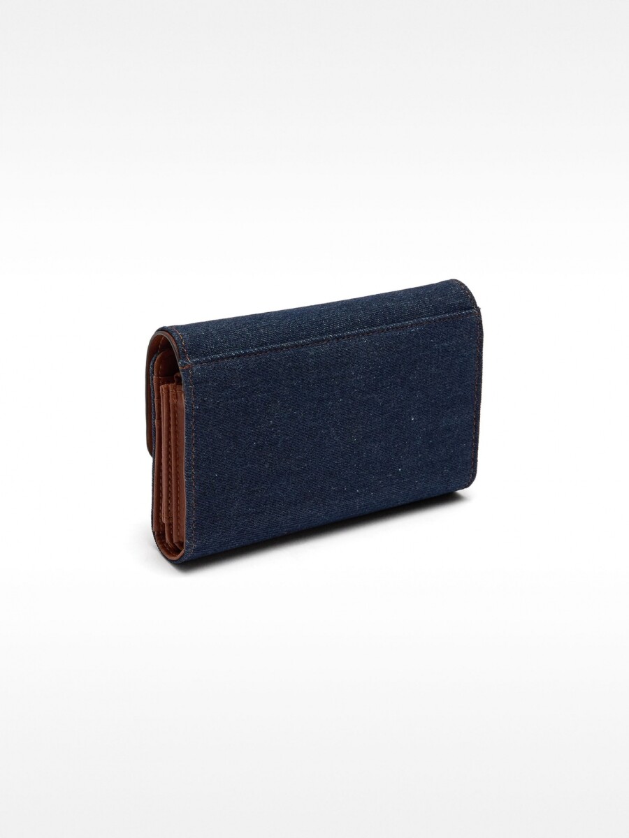 Cartera De Denim Con Tachuelas azul