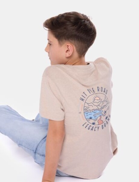 REMERA ESTAMPADA Beige