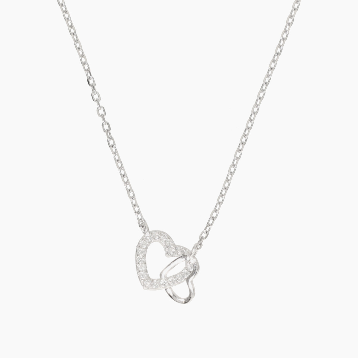 Cadena Con Dije De Corazón En Plata 925 Y Circonias 