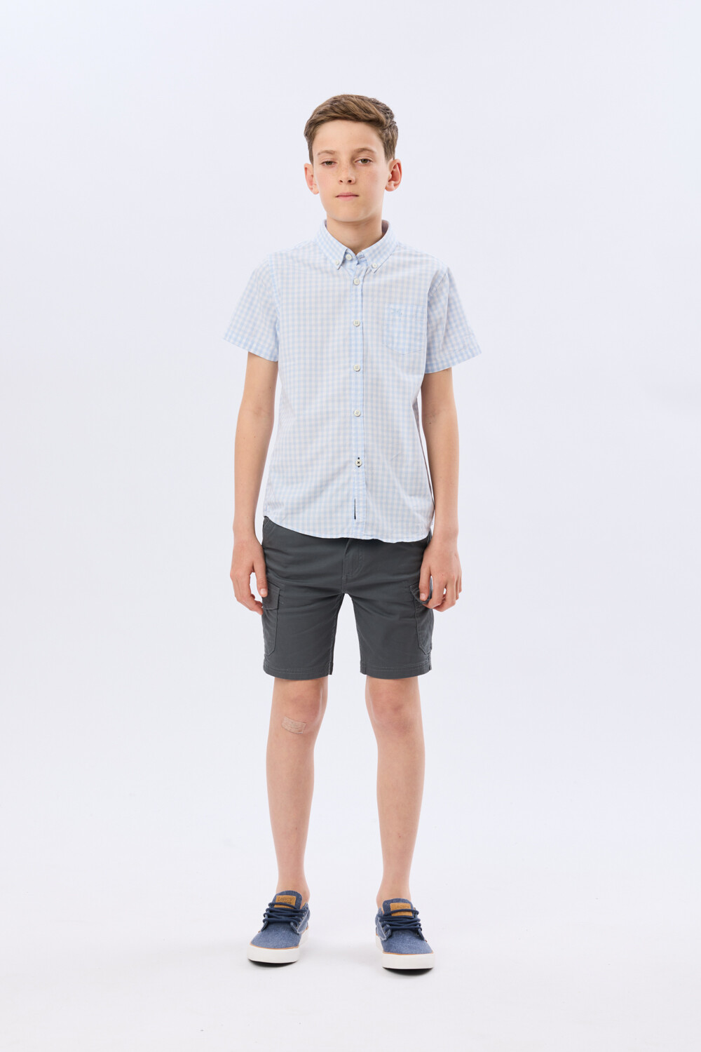BERMUDA CARGO SPANDEX Gris