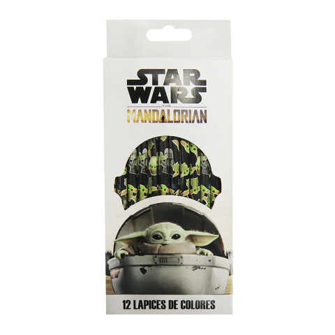 Pack x 12 Lapices Colores Baby Yoda U