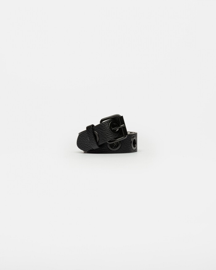 Cinturon Teodora En Efecto Cuero Negro