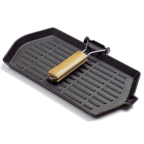 Plancha Grill en Hierro Fundido 21x35cm Selecta Negro