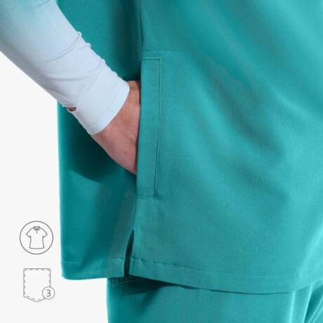 Casaca polo con cierre unisex Turquesa