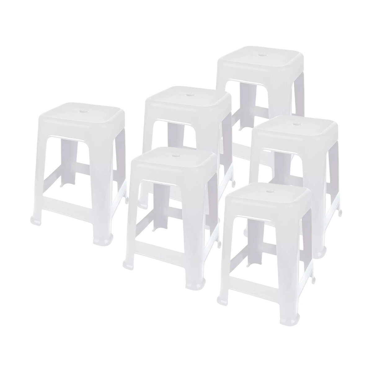 Set x6 Banquetas Bela Vista - BLANCO 