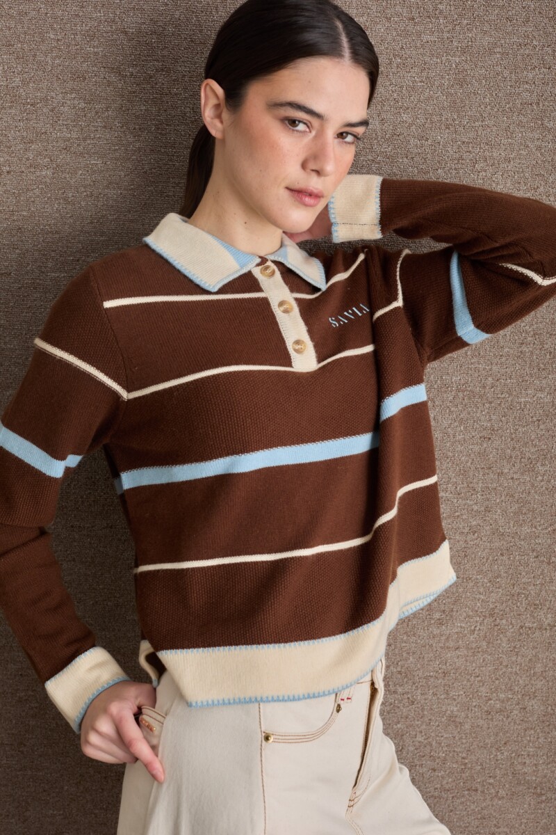 BUZO POLO GYM Chocolate