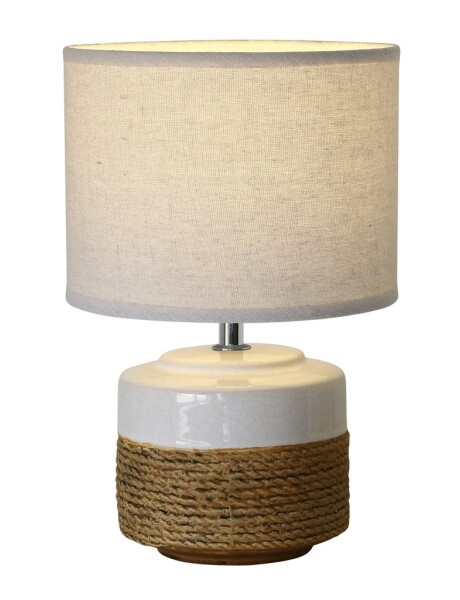 LAMPARA DE MESA CERAMICA D20x31CM SISAL CAMEL/BCO LAMPARA DE MESA CERAMICA D20x31CM SISAL CAMEL/BCO
