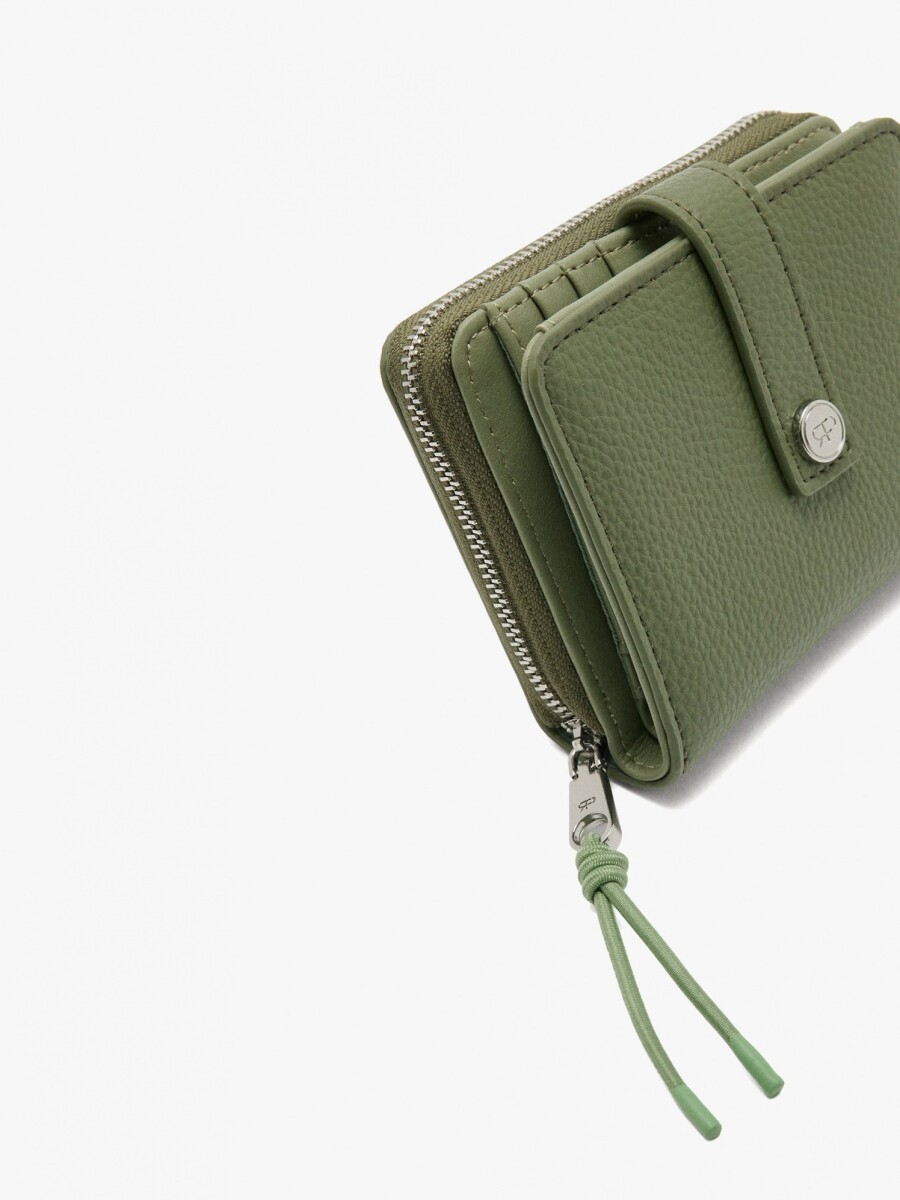 Cartera Con Textura caqui