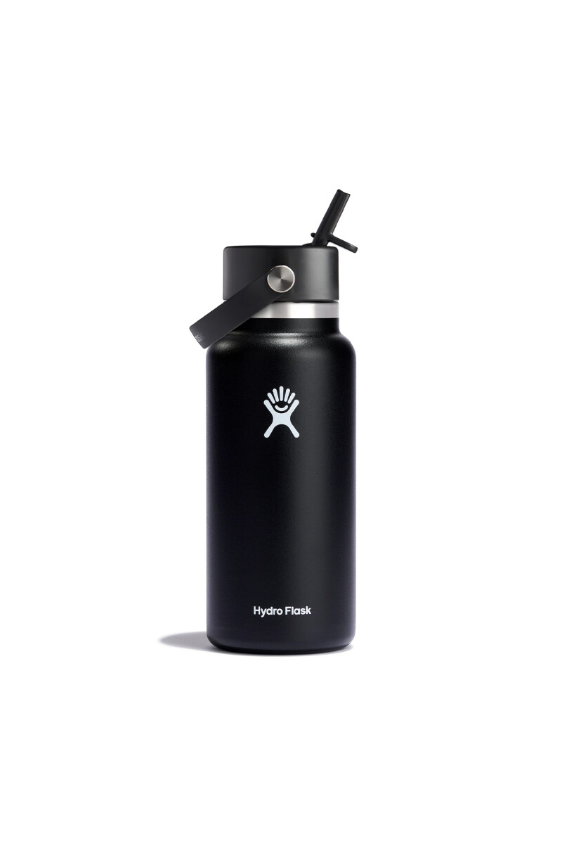 32 OZ WIDE FLEX STRAW CAP Black