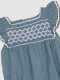 Ranita Con Smock Azul Claro
