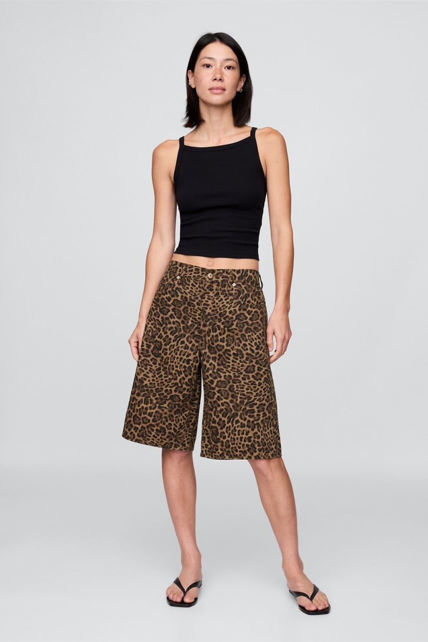 Short De Jean Mujer Leopard
