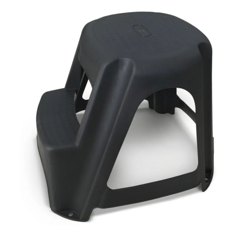 Banco Banqueta Taburete Escalera 2 Escalones 99kg 41x53x48cm Negro