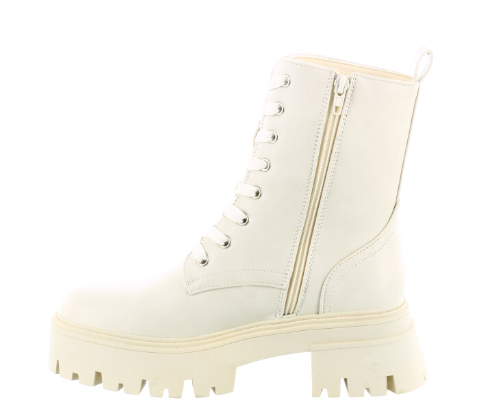 Bota borcego KIRINA clásico de Pu Off White