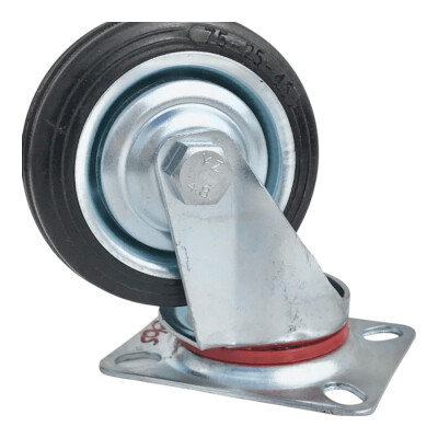 Rueda Industrial de Goma 75 mm Giratoria Rueda Industrial de Goma 75 mm Giratoria