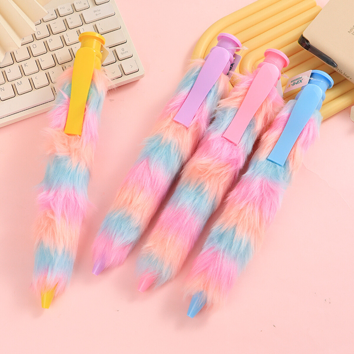 Lapicera Fluffy Tie-dye Xl - Gel Negro 0,7 Mm 