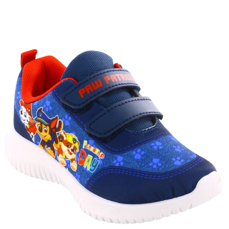 Championes Infantiles Paw Patrol Velcros Azul Marino - Rojo
