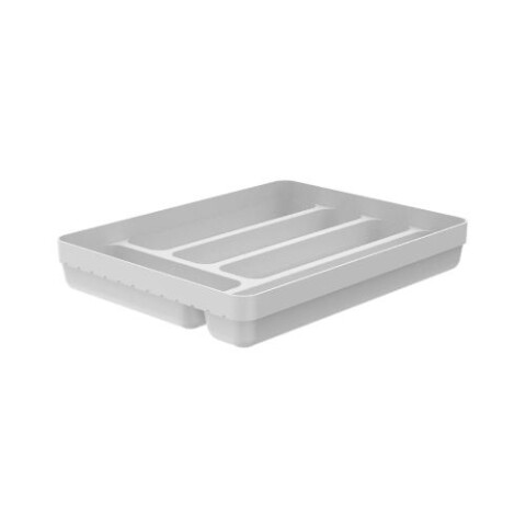Organizador de Cubiertos Para Cajon 5 Divisiones Blanco