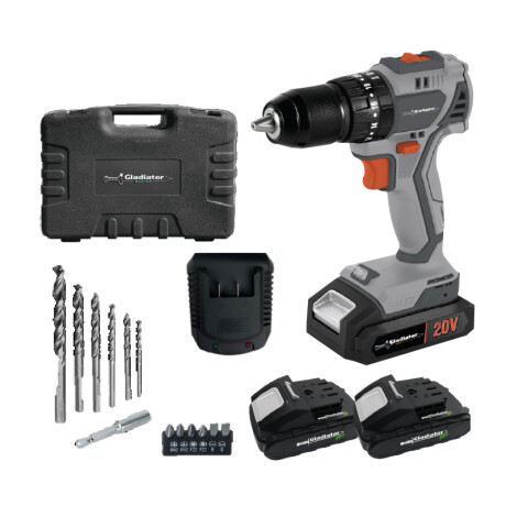 TALADRO GLADIATOR PERCUTOR BRUSHLESS 20V TPG813/20K2 + BATERIA 1.5AH + CARGADOR 2.2AH TALADRO GLADIATOR PERCUTOR BRUSHLESS 20V TPG813/20K2 + BATERIA 1.5AH + CARGADOR 2.2AH