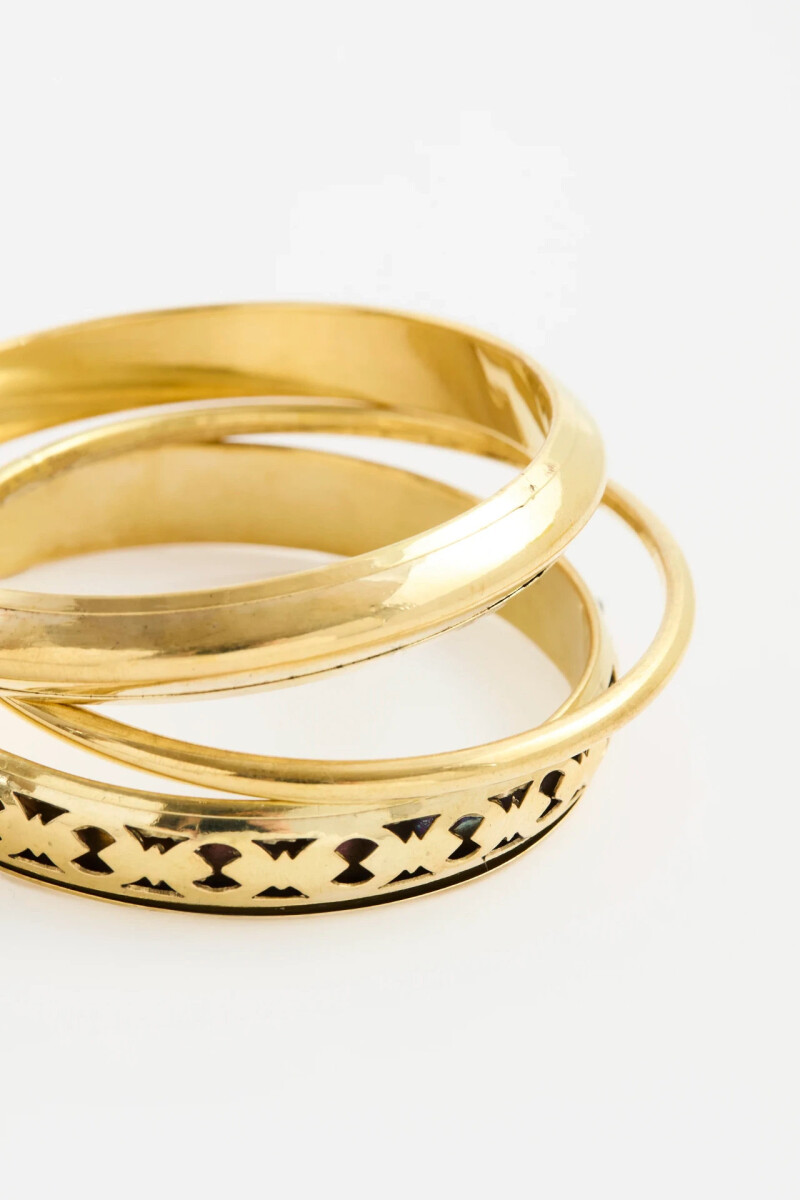 Pulsera Set Udhi Metal Dorado