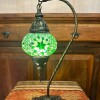 Lámpara vitraux de mesa cuello de cisne verde TM12 Modelo 3