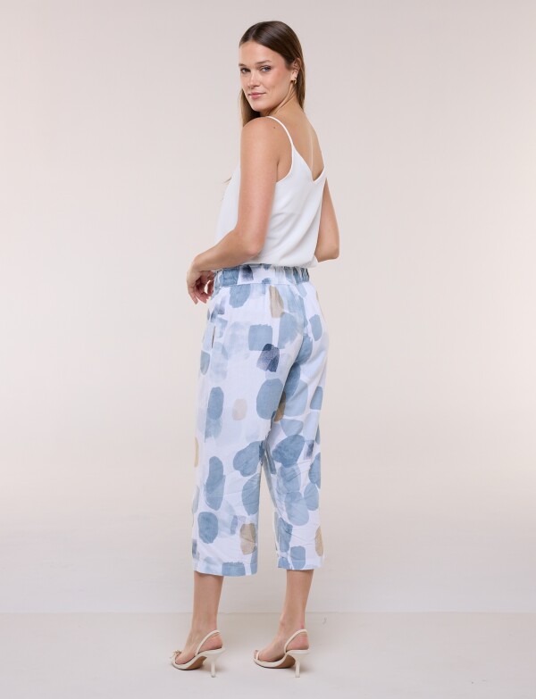 Capri Lino Printed MULTI/GRIS