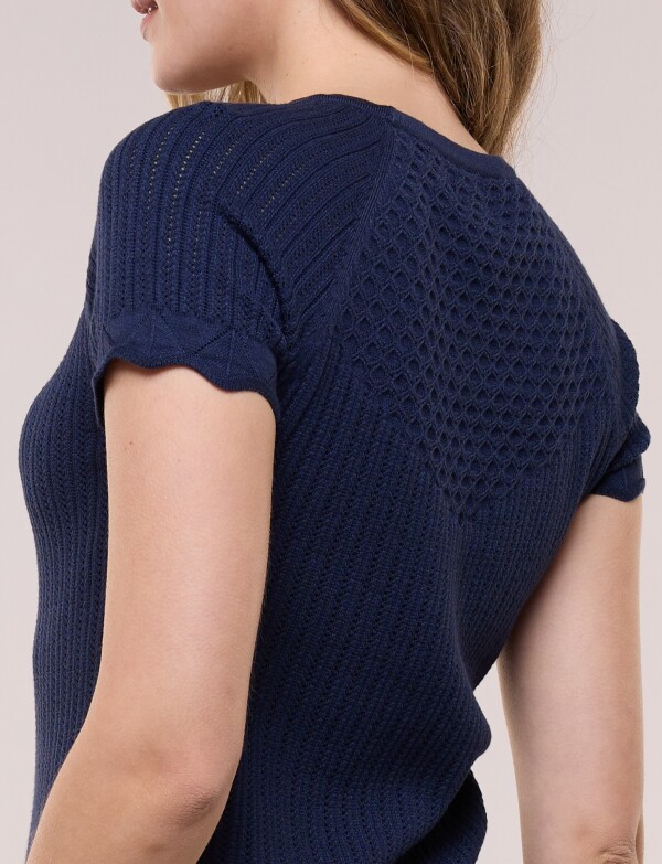 Blusa Tejido Calado MARINO