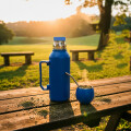 Set De Termo + Mate + Bombilla 1 Litro Acero Azul