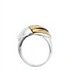 Anillo Tres Líneas Plata y Oro- AN6003 sinpiedra