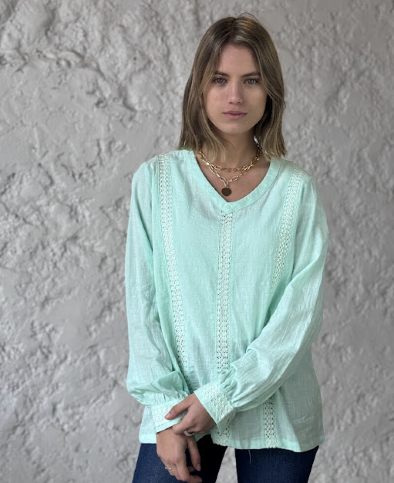 Blusa Jazmin verde agua