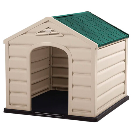 Casa Para Perros pequeños Rimax techo verde paredes Beige Casa Para Perros pequeños Rimax techo verde paredes Beige