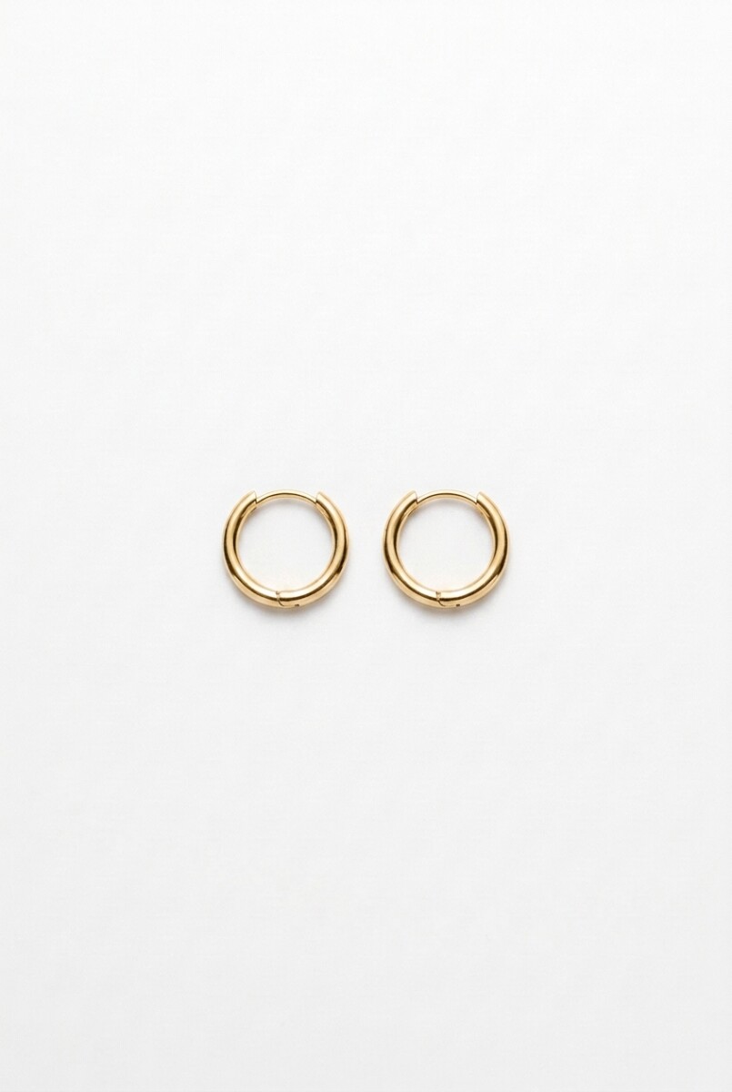 Aros acero extra small - dorado 