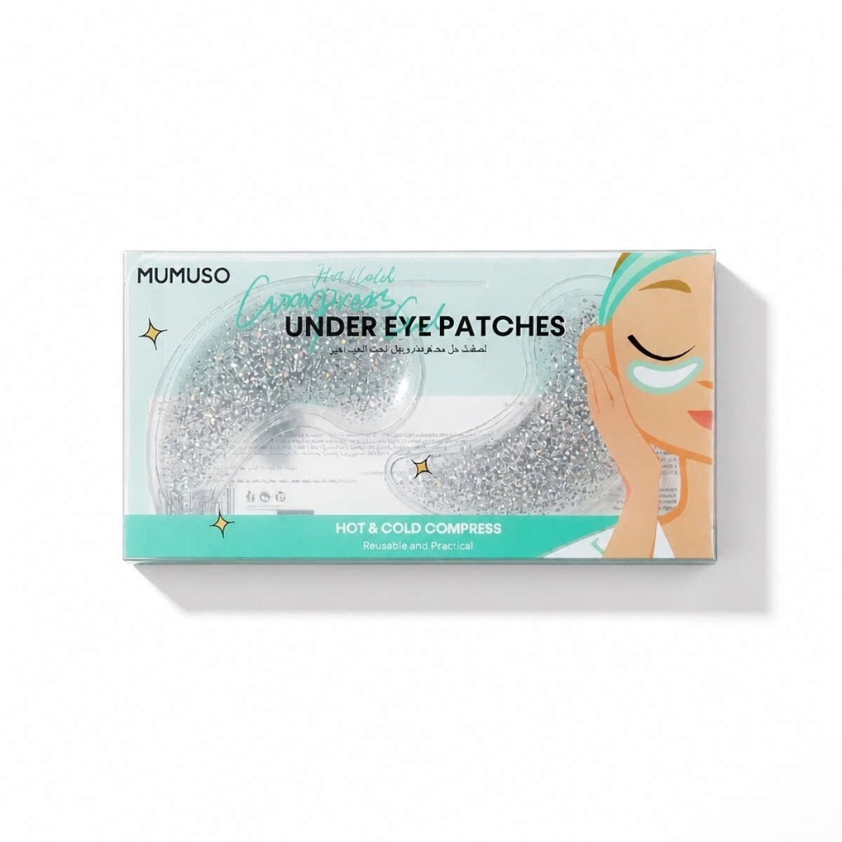 PARCHES DE GEL PARA COMPRESAS FRÍAS Y CALIENTES DEBAJO DE LOS OJOS (PLATEADOS/1 