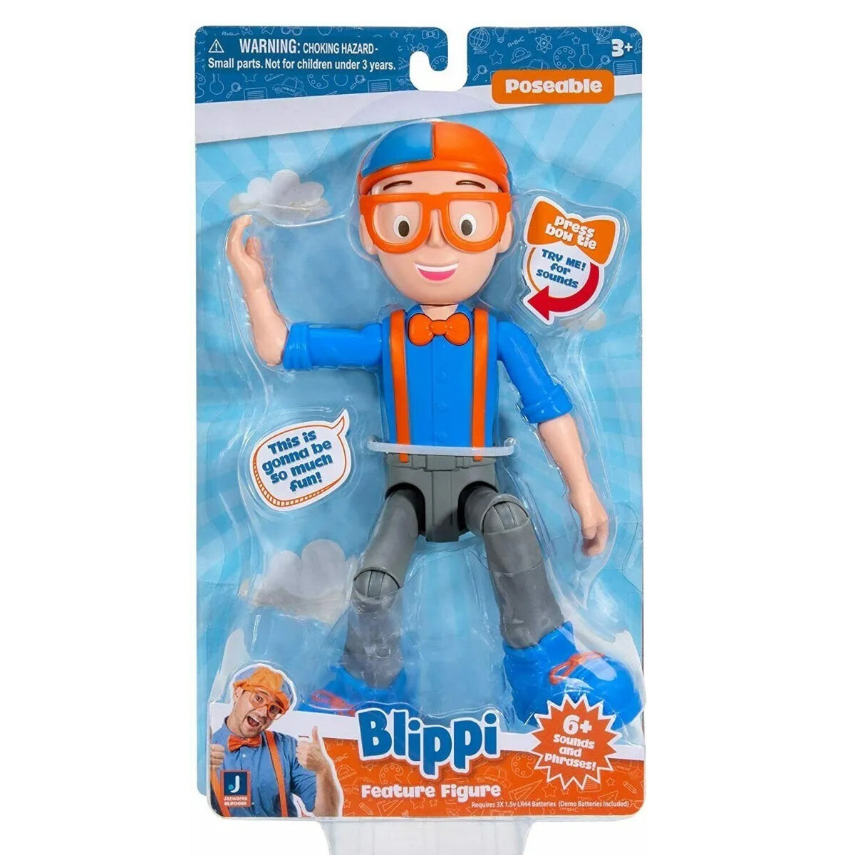 Muñeco Articulado Blippi Con Sonido 25cm Original 